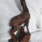 old important wood carved with glass eyes- deer figure - black forest??