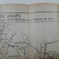 Old print Military sketch Invasion Chile by the Army of the Andes 1817 Arg