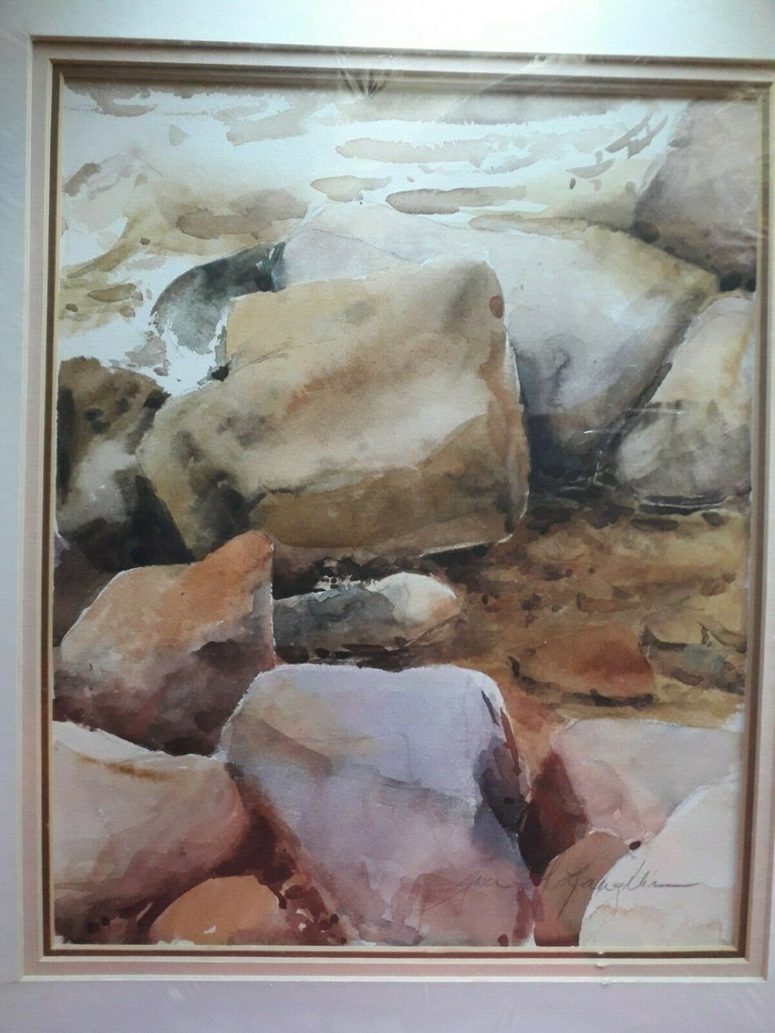 watercolours  original  Gwen Laughlin  creekside