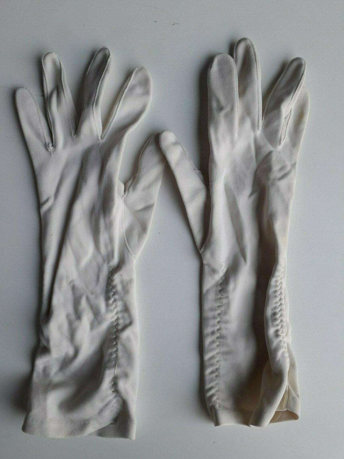 vintage old lady gloves White  color