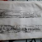 old engraving print 1836  Monuments  Gallo -Romains   Avebury