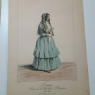 French lithographs customs america 1800 Hastler 63 porteña lady of the Argentina