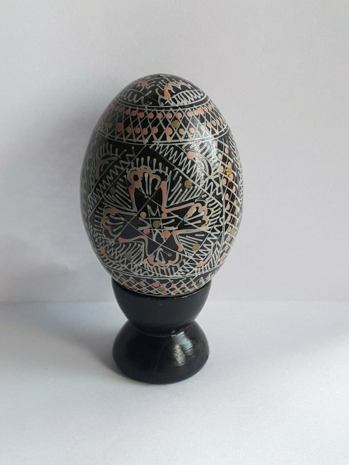 Russian lacquer egg hand painted