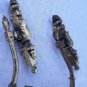 2 Pair Antique French  Ormolu Gold Tiebacks Hooks for Curtains Drapes