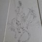 Don Quijote , Drawing on paper , Guillermo Benguria Argentine Artist