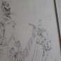 Don Quijote , Drawing on paper , Guillermo Benguria Argentine Artist