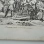 old engraving print 1836  Ste Genevieve exhorte et ..Saint Genoveva of Paris