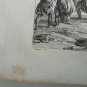 old engraving print 1836  Ste Genevieve exhorte et ..Saint Genoveva of Paris