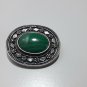 VINTAGE Mexicam Brooch - silver 925 - Malaquite
