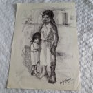 Drawing on paper , nelly Alvarez  Argentine Artist  1961