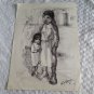 Drawing on paper , nelly Alvarez Argentine Artist 1961
