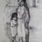 Drawing on paper , nelly Alvarez Argentine Artist 1961