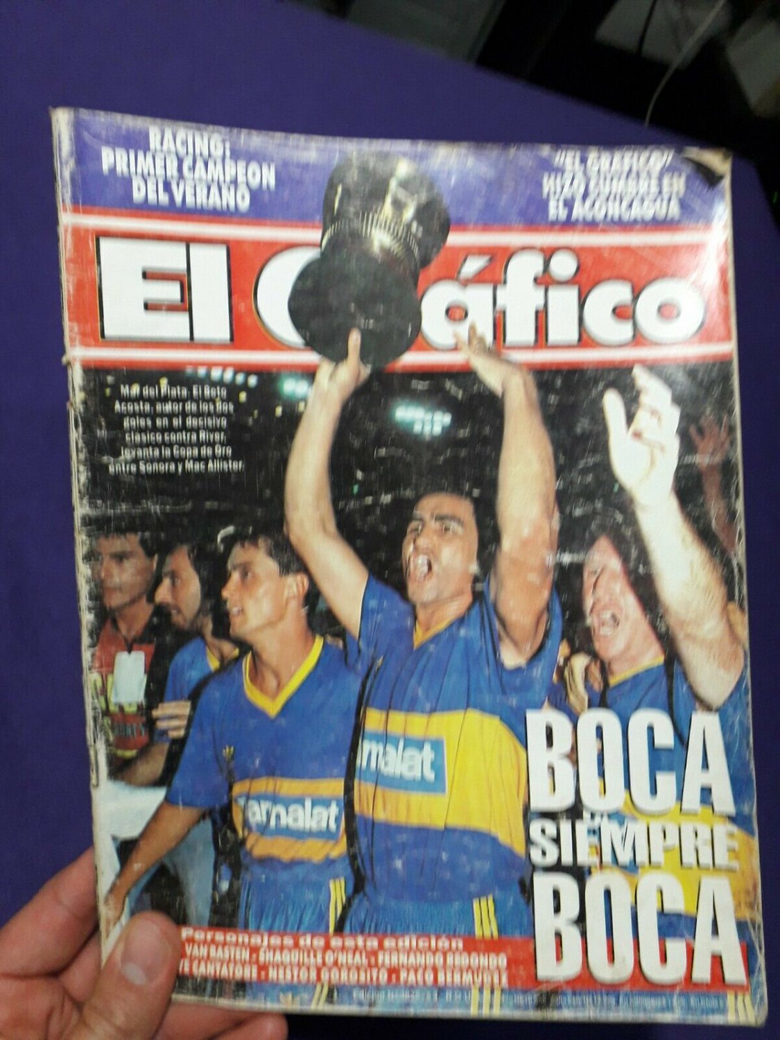 old magazine &Acirc;&uml;el Grafico&Acirc;&uml; soccer  Argentino collection 1993 N 3825