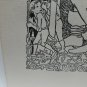 old engraving print 1918 Illustrations H. Vogeler Oscar wilde, The selfish giant