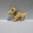 vintage old pin celluloide  Brooch Dog fragment