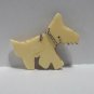 vintage old pin celluloide  Brooch Dog fragment