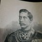 old engraving print Wilhelm II last German Emperor (Kaiser  extracted  of 1895