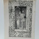 old engraving print 1918 Illustrations H. Vogeler Oscar wilde,the ghost of cante