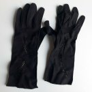 vintage old lady gloves black color