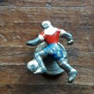 Old Pin collections soccer player , iron policromh