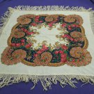 vintage  Handkerchief Pashmina Printed Cotton Scarf Check Stoc