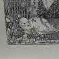 old engraving print 1918 Illustrations H. Vogeler Oscar wilde, the nightingale a