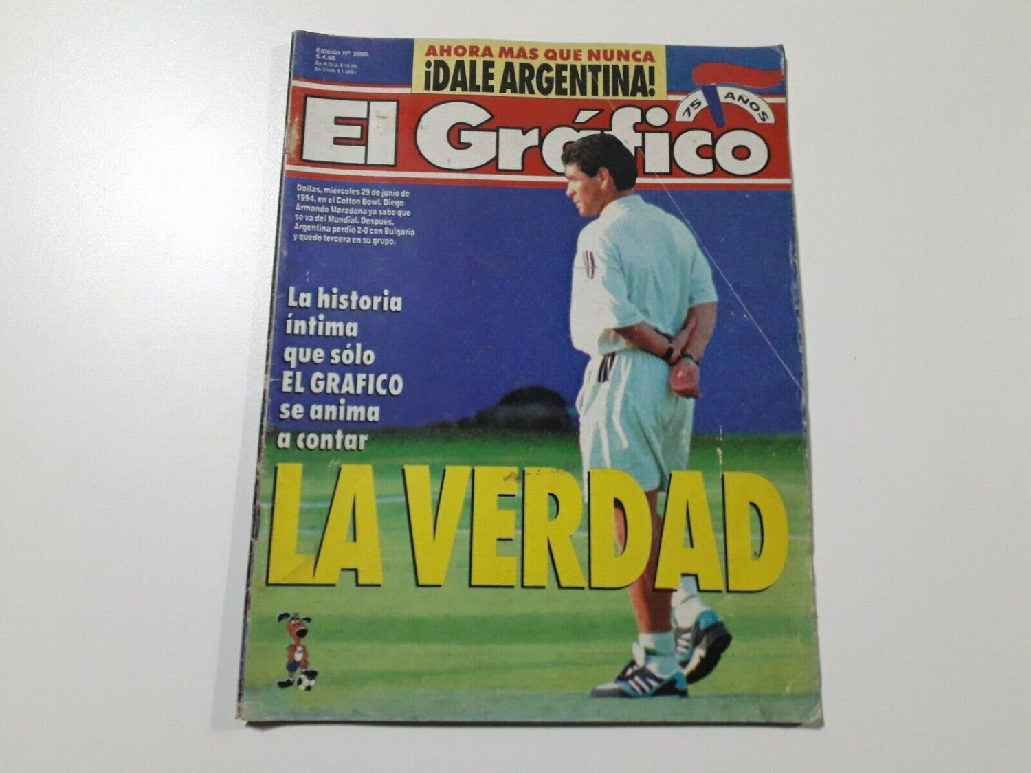 old magazine el Grafico soccer La verdad  Maradona Doping 94 N3900