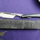 Old Barber Knife, Solingen brand hairdresser with Case