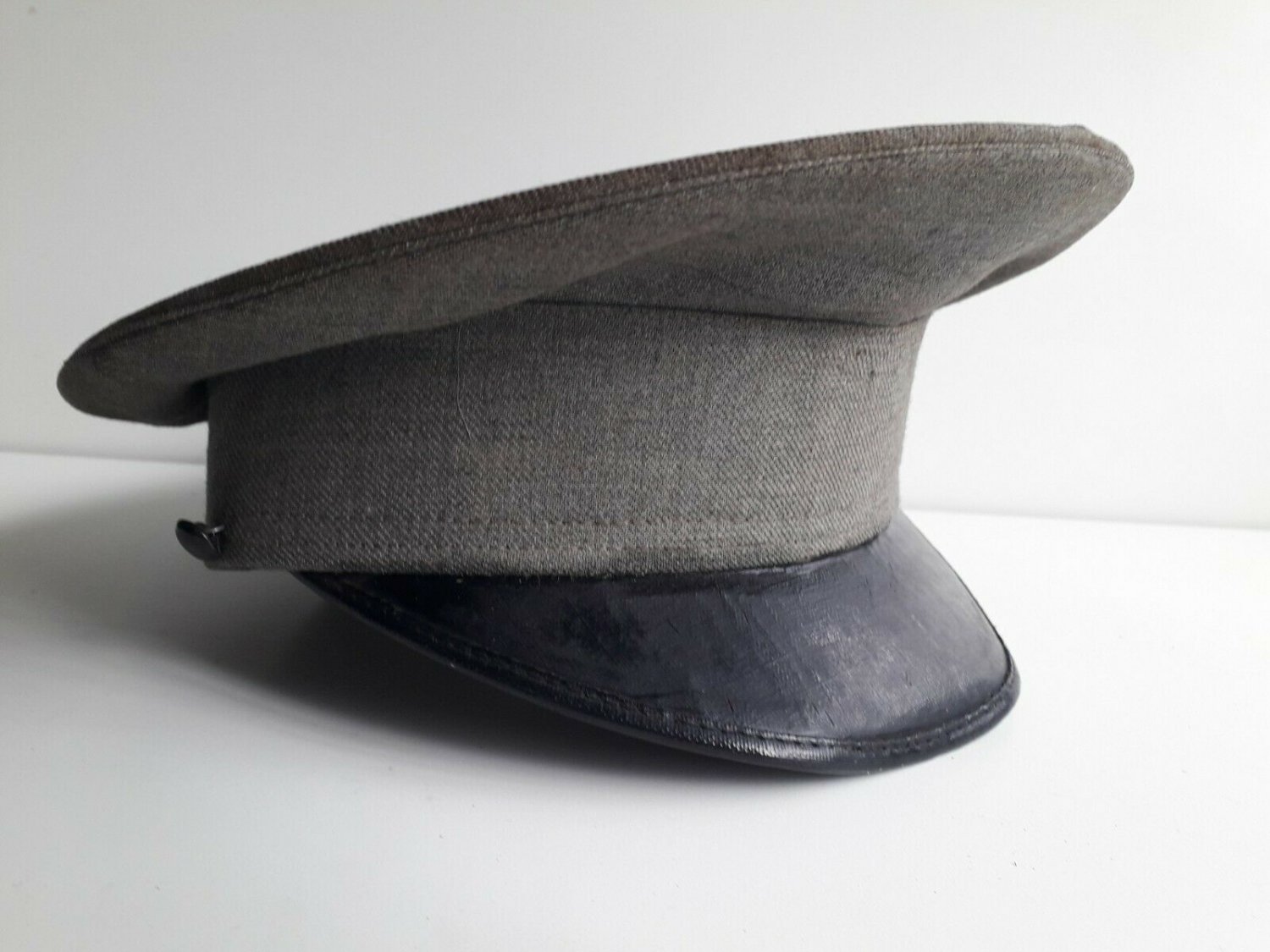 vintage old   hat cap train guard inspector  Argentine uniform 1950 aprox