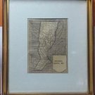 Map province of Santa Fe , Argentina 1934 with frame
