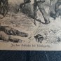 old engraving print  Wilhelm II in K&Atilde;&para;niggrantz battle   extracted 1888