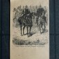 old engraving print Wilhelm I with O. Bismarck extracted 1888