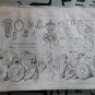 old engraving print 1836  Monuments Gallo -Romains