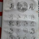 old engraving print 1836  Medailles Gallo -Romains