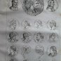 old engraving print 1836 Medailles Gallo -Romains