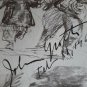 engraving, print signed by John Groth. dedication 1961