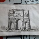 old engraving print 1836  Monuments  Gallo -Romains   Arc d´Orange