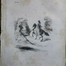 old engraving print 1846 The Wandering Jew  Eugène Sue  .A.Isola