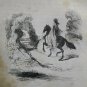 old engraving print 1846 The Wandering Jew  Eug&Atilde;&uml;ne Sue  .A.Isola