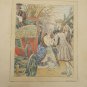 Rare Original drawing on paper colors ink   artist R. M&Atilde;&frac14;ller  1926