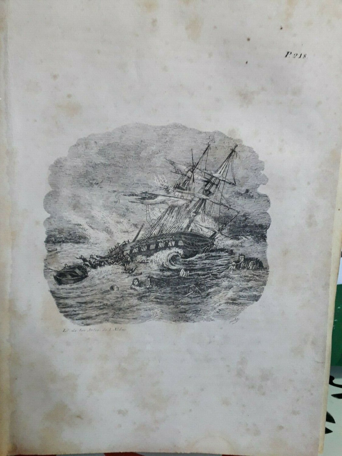 old engraving print 1846 The Wandering Jew Eug&Atilde;&uml;ne Sue  The Black Eagle