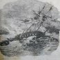old engraving print 1846 The Wandering Jew Eug&Atilde;&uml;ne Sue  The Black Eagle