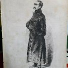 old engraving print 1846 The Wandering Jew Eugène Sue  El mariscal Simon