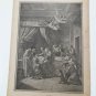Old religious engraving early 1900 sick  with apostle  maison de la bonne N23