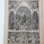 Old religious engraving 1900 Saint Peter and the deacons maison de la bonne N24