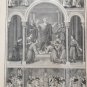 Old religious engraving 1900 Saint Peter and the deacons maison de la bonne N24