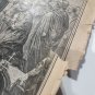Old religious engraving early 1900 Jesus with san pedro maison de la bonne N12