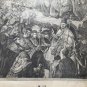 Old religious engraving early 1900 Jesus with san pedro maison de la bonne N12