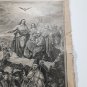 Old religious engraving early 1900 Jesus with san pedro maison de la bonne N12