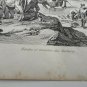 old engraving print - 1836 march and invasion of barbarians
